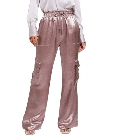 Women's Chantal Metallic Cargo Pants Rosy Violet $57.72 Pants