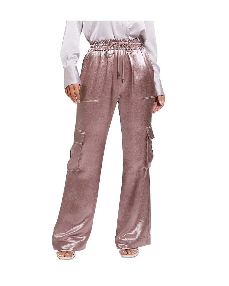 Women's Chantal Metallic Cargo Pants Rosy Violet $57.72 Pants