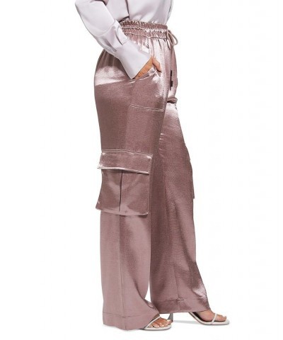 Women's Chantal Metallic Cargo Pants Rosy Violet $57.72 Pants