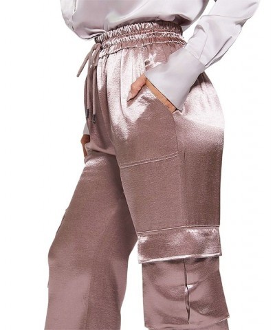 Women's Chantal Metallic Cargo Pants Rosy Violet $57.72 Pants