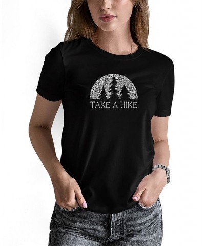 Women's Nature Lover Word Art T-shirt Black $17.15 Tops