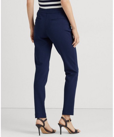 Women's Button-Trim Ponte Ankle Pants French Navy $57.35 Pants