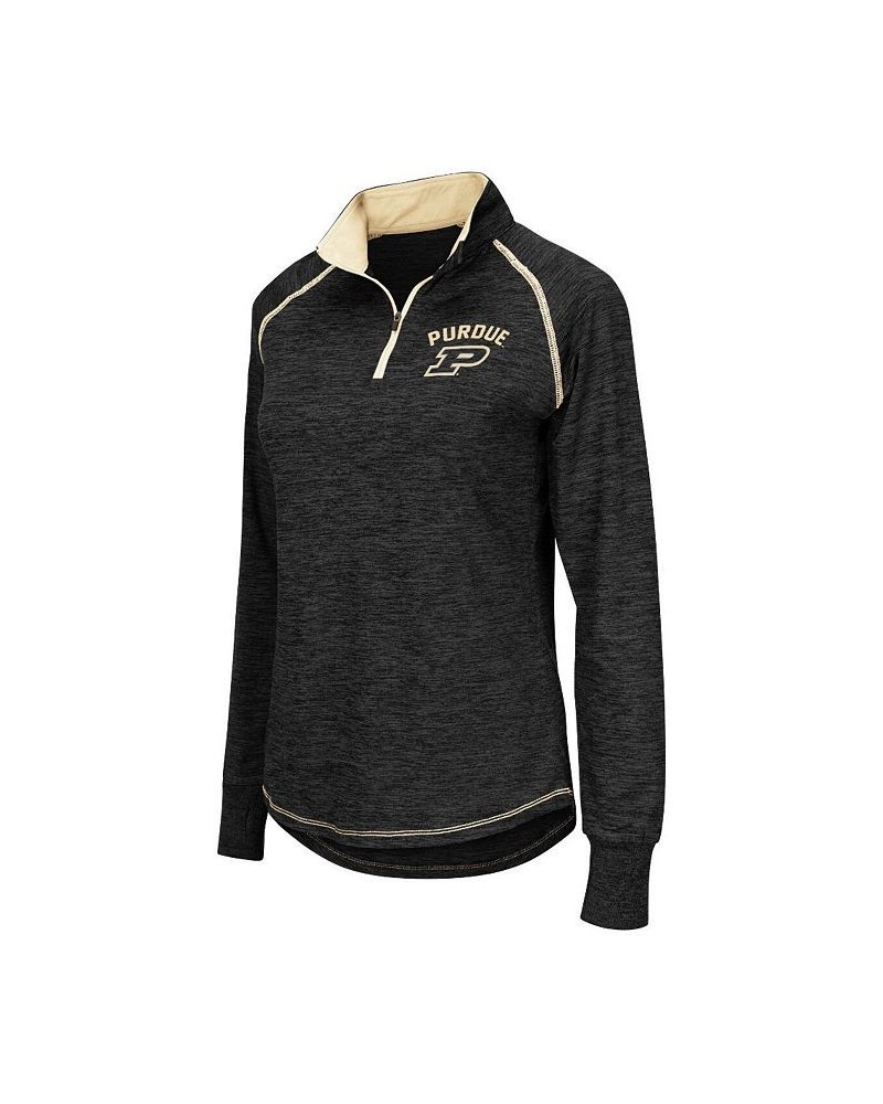 Women's Black Purdue Boilermakers Bikram 1/4 Zip Long Sleeve Jacket Black $28.04 Jackets