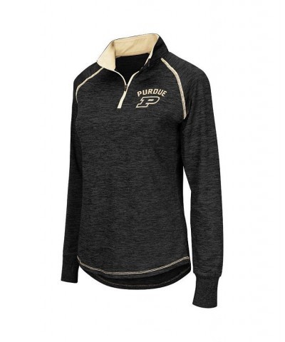 Women's Black Purdue Boilermakers Bikram 1/4 Zip Long Sleeve Jacket Black $28.04 Jackets