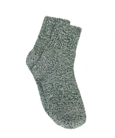 Women's Textured Melange Sorbet Crew Socks Blue $11.00 Socks