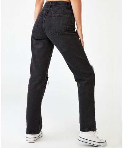 Women's Long Straight Jeans Graphite Black Rip $34.30 Jeans