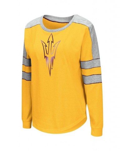 Women's Gold Arizona State Sun Devils Trey Dolman Long Sleeve T-shirt Gold $24.37 Tops