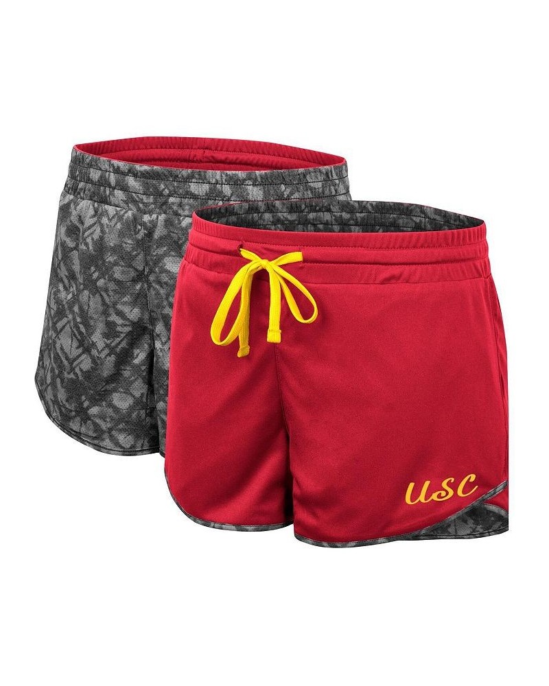 Women's Cardinal Charcoal USC Trojans Fun Stuff Reversible Shorts Cardinal, Charcoal $18.90 Shorts