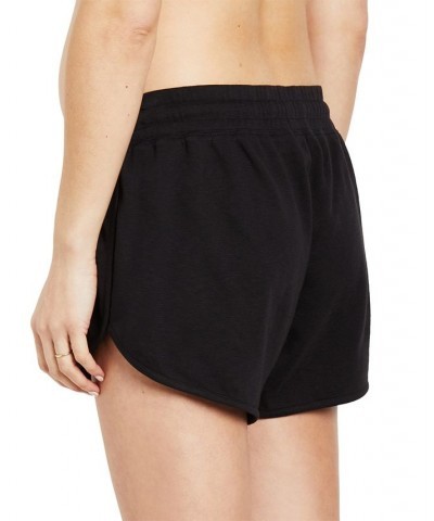 Under Belly French Terry Lounge Maternity Shorts Black $18.72 Shorts