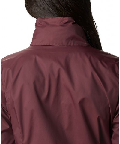 Women's Switchback Waterproof Packable Rain Jacket Malbec $43.35 Jackets