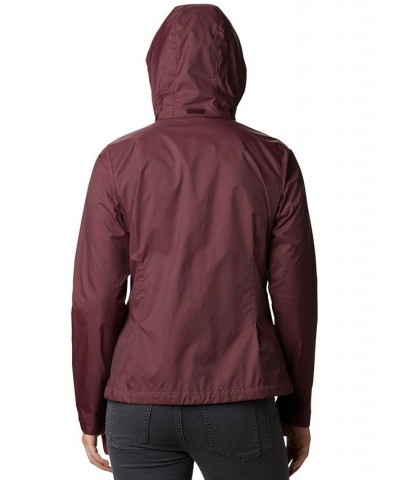 Women's Switchback Waterproof Packable Rain Jacket Malbec $43.35 Jackets