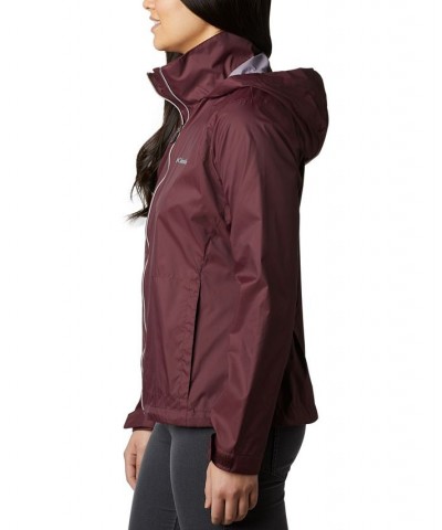 Women's Switchback Waterproof Packable Rain Jacket Malbec $43.35 Jackets