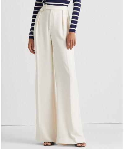 Women's Pleated Georgette Wide-Leg Pants Regular & Petite Mascarpone Cream $88.80 Pants