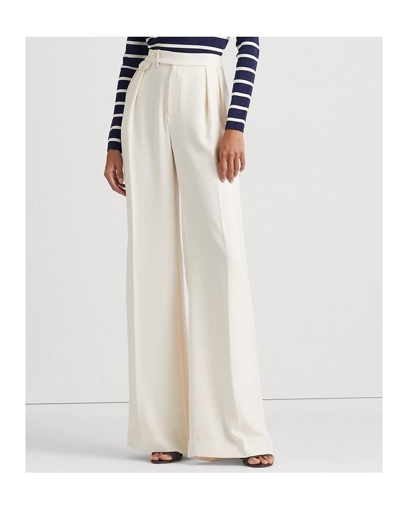 Women's Pleated Georgette Wide-Leg Pants Regular & Petite Mascarpone Cream $88.80 Pants