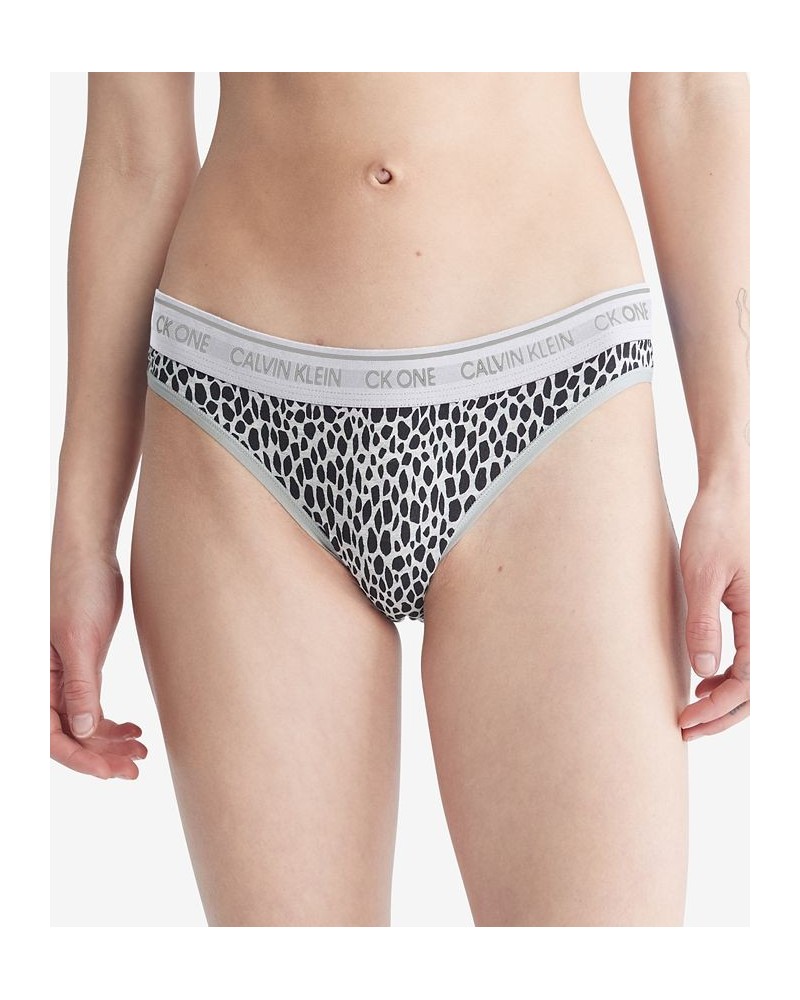 CK One Cotton Bikini Underwear QF5735 Mini Giraffe Print - Grey Heather Wb $8.80 Panty