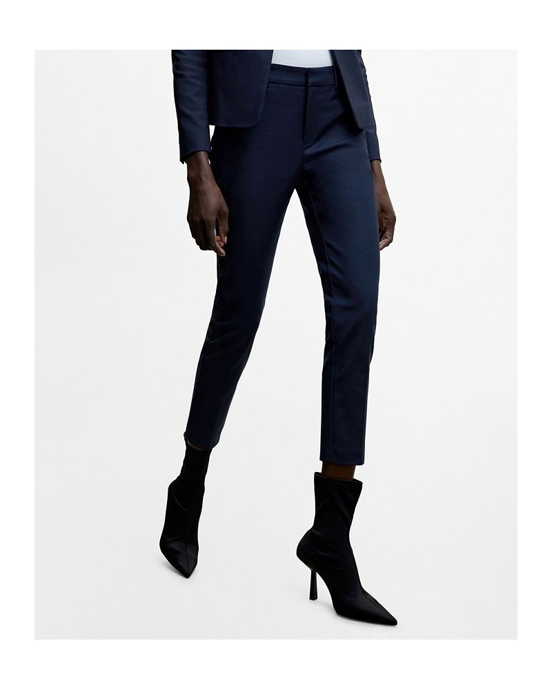 Women's Suit Slim-Fit Pants Blue $35.99 Pants