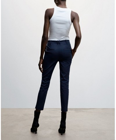 Women's Suit Slim-Fit Pants Blue $35.99 Pants