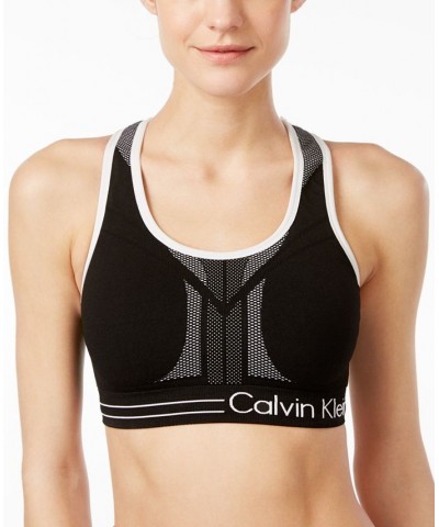 Reversible Racerback Medium Impact Sports Bra Black $13.39 Bras