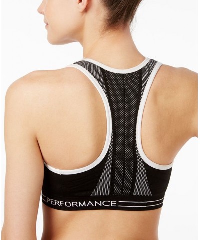 Reversible Racerback Medium Impact Sports Bra Black $13.39 Bras