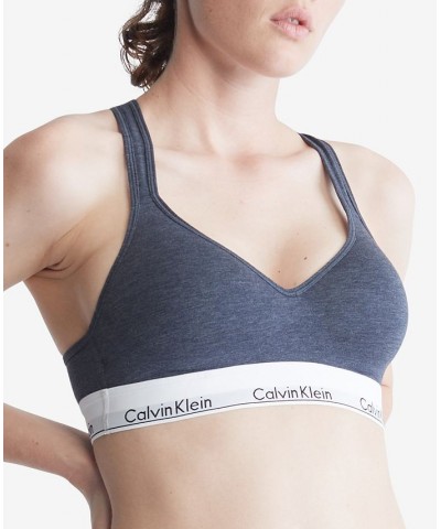 Calvin Klein Women's Modern Cotton Padded Bralette QF1654 Blue $19.55 Bras