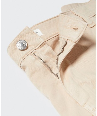 Women's Pocket Cargo Jeans Ecru $30.10 Jeans