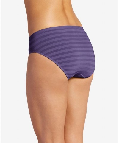 Seamfree Matte and Shine Hi-Cut Underwear 1306 Extended Sizes Purple $9.30 Panty