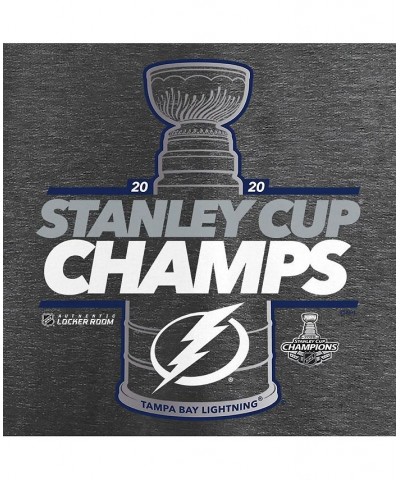 Women's 2020 Stanley Cup Champions Locker Room Plus Size Laser Shot V-Neck T-shirt Heather Charcoal $23.04 Tops