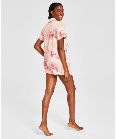 Women's Cotton Gauze Shorts Pajama Set Pink $22.26 Sleepwear