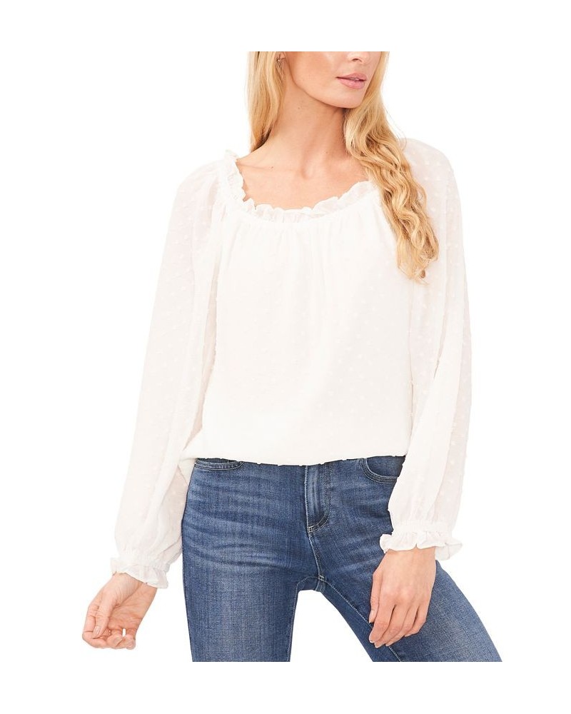 Clip-Dot Top White $29.85 Tops