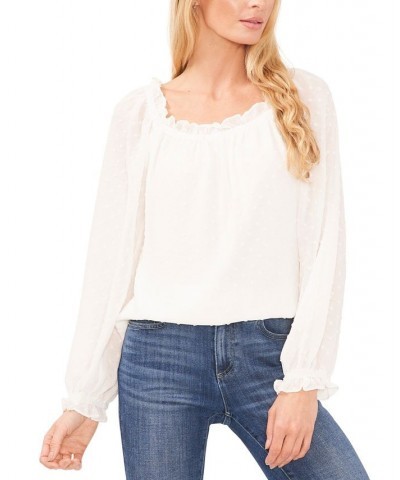 Clip-Dot Top White $29.85 Tops