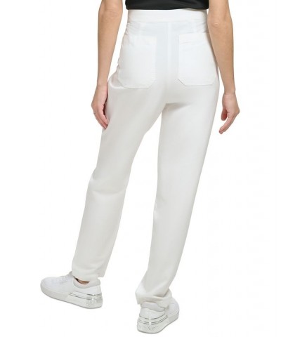 Women's High-Rise Pleated-Front Pants Soft White $23.76 Pants