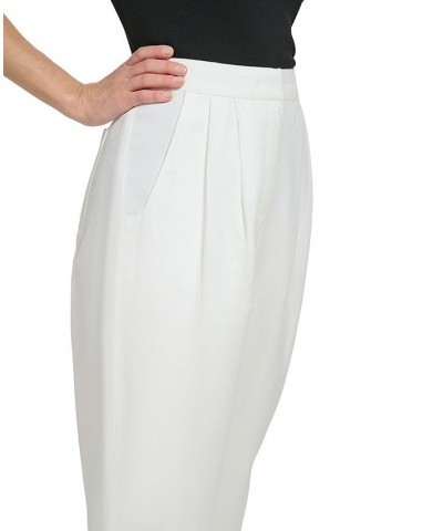 Women's High-Rise Pleated-Front Pants Soft White $23.76 Pants