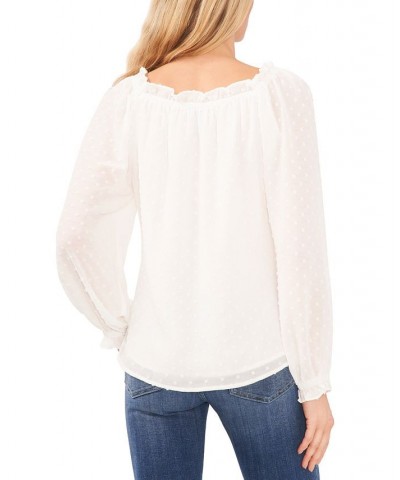 Clip-Dot Top White $29.85 Tops