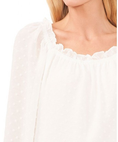 Clip-Dot Top White $29.85 Tops