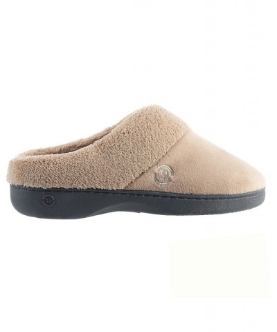 Women's Micro Terry Sport Hoodback Slippers Tan/Beige $10.34 Shoes