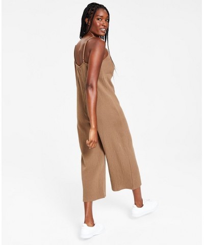 Style Not Size Missy Solid Jumpsuit Tan/Beige $15.99 Sleepwear