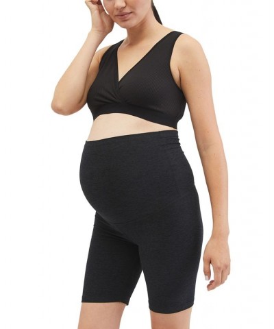 Ribbed Knit Maternity & Nursing Bralette Black $17.49 Bras