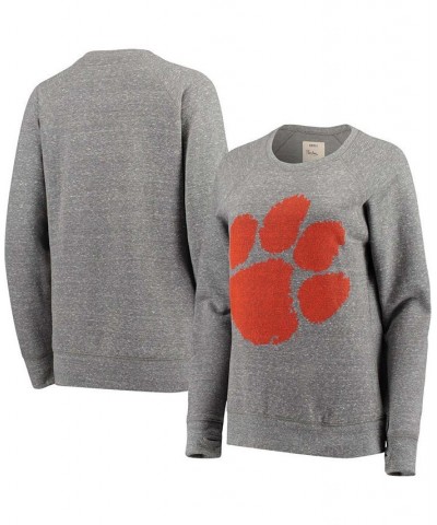 Women's Heathered Gray Clemson Tigers Big Team Logo Knobi Fleece Tri-Blend Crew Neck Sweatshirt Heathered Gray $33.00 Sweatsh...