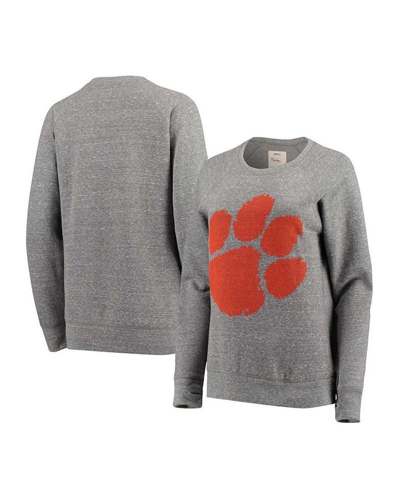 Women's Heathered Gray Clemson Tigers Big Team Logo Knobi Fleece Tri-Blend Crew Neck Sweatshirt Heathered Gray $33.00 Sweatsh...