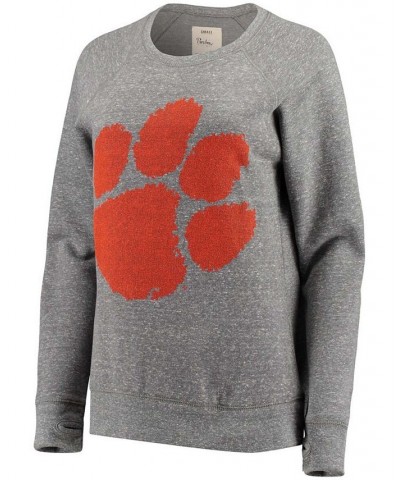 Women's Heathered Gray Clemson Tigers Big Team Logo Knobi Fleece Tri-Blend Crew Neck Sweatshirt Heathered Gray $33.00 Sweatsh...