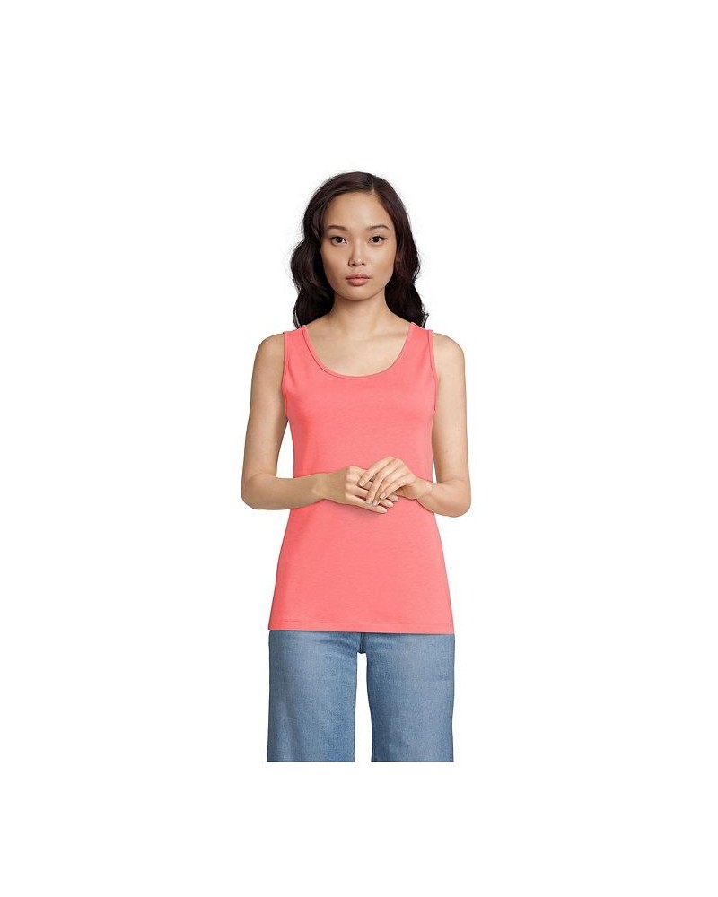 Women's Petite Cotton Tank Top Wood lily $20.85 Tops