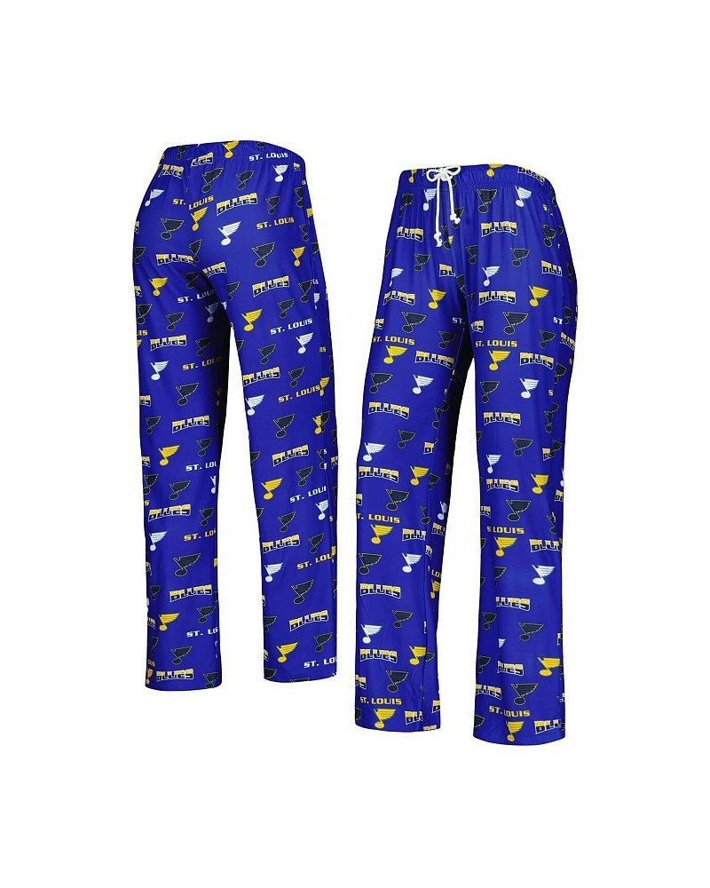 Women's Blue St. Louis Blues Breakthrough Allover Logo Sleep Pants Blue $25.29 Pajama