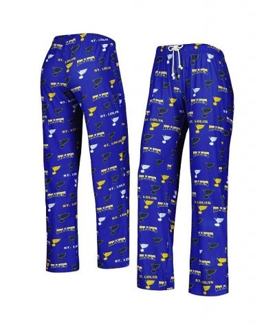 Women's Blue St. Louis Blues Breakthrough Allover Logo Sleep Pants Blue $25.29 Pajama