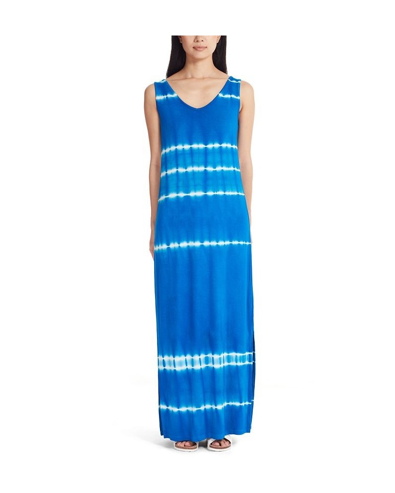 Marc New York Women's Performance Tie Dye V-neck Maxi Dress Blue $23.13 Dresses