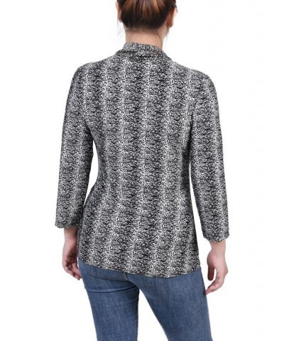 Petite 3/4 Sleeve Two-Fer Top Bluffdale $17.64 Tops