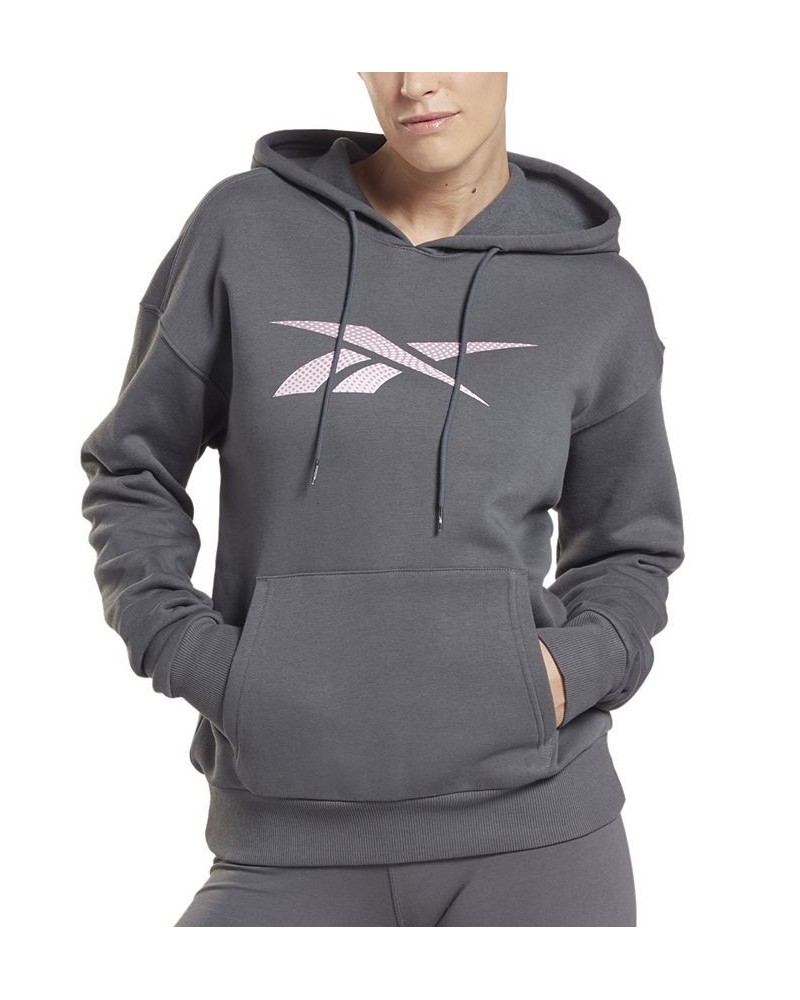 Women's Vector Logo Fleece Hoodie Gray $20.35 Sweatshirts