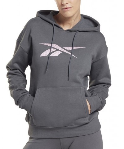 Women's Vector Logo Fleece Hoodie Gray $20.35 Sweatshirts