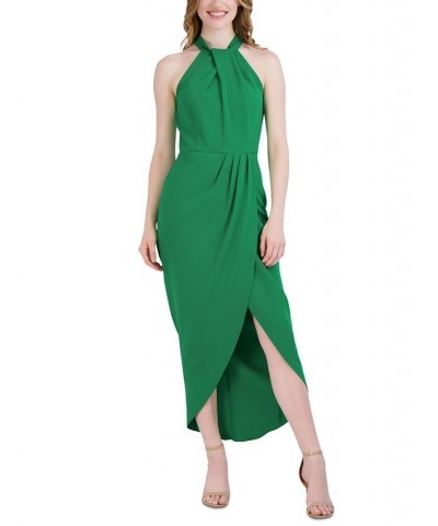 Knot-Neck Tulip-Hem Midi Dress Green $47.73 Dresses