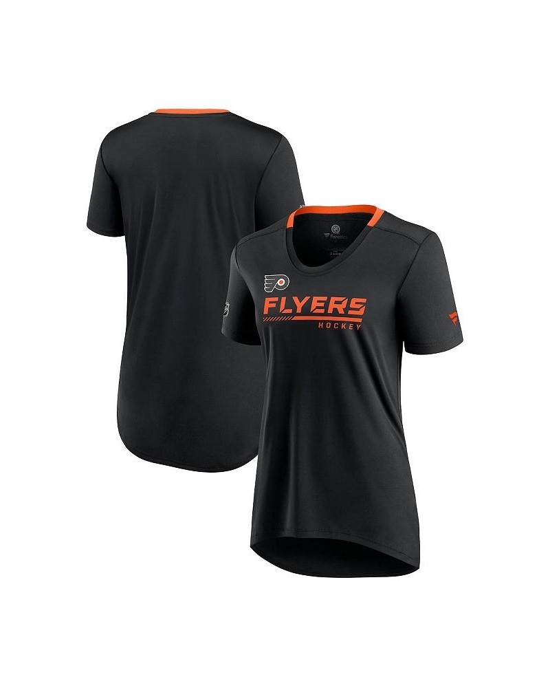 Women's Branded Black Philadelphia Flyers Authentic Pro Locker Room T-shirt Black $29.99 Tops