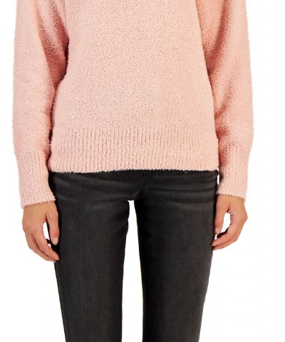 Women's Mock-Neck Quarter-Zip Sweater Silver Pink $15.98 Sweaters